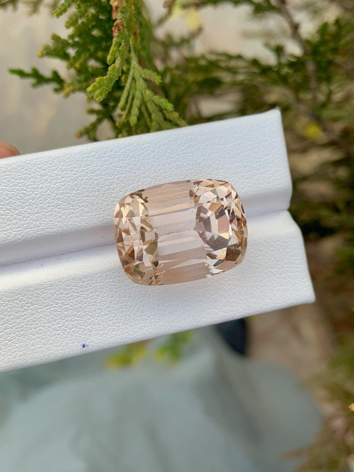 Natural Golden Topaz Gemstone: 37.80CT Faceted Cushion Cut