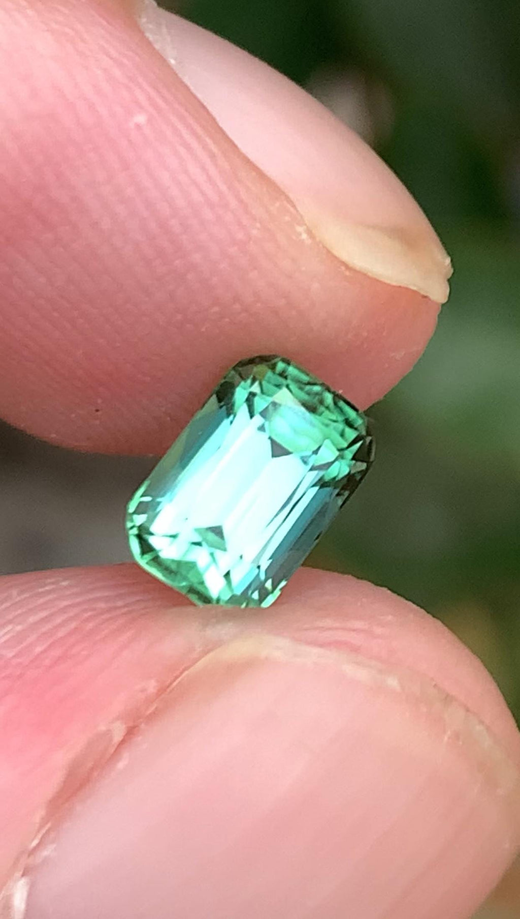 Blue Green Tourmaline 1.60ct Cushion Cut Loose Gemstone Afghanistan
