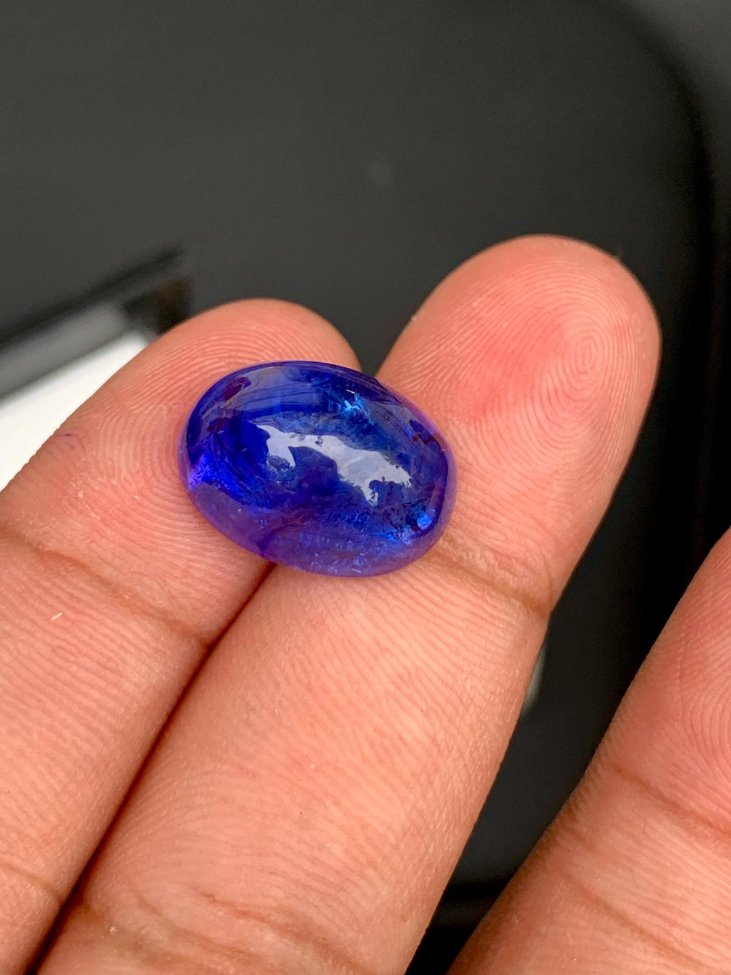 AAA Tanzanite Cabochon: Loose December Birthstone, Jewelry Making (16.40 Carat)