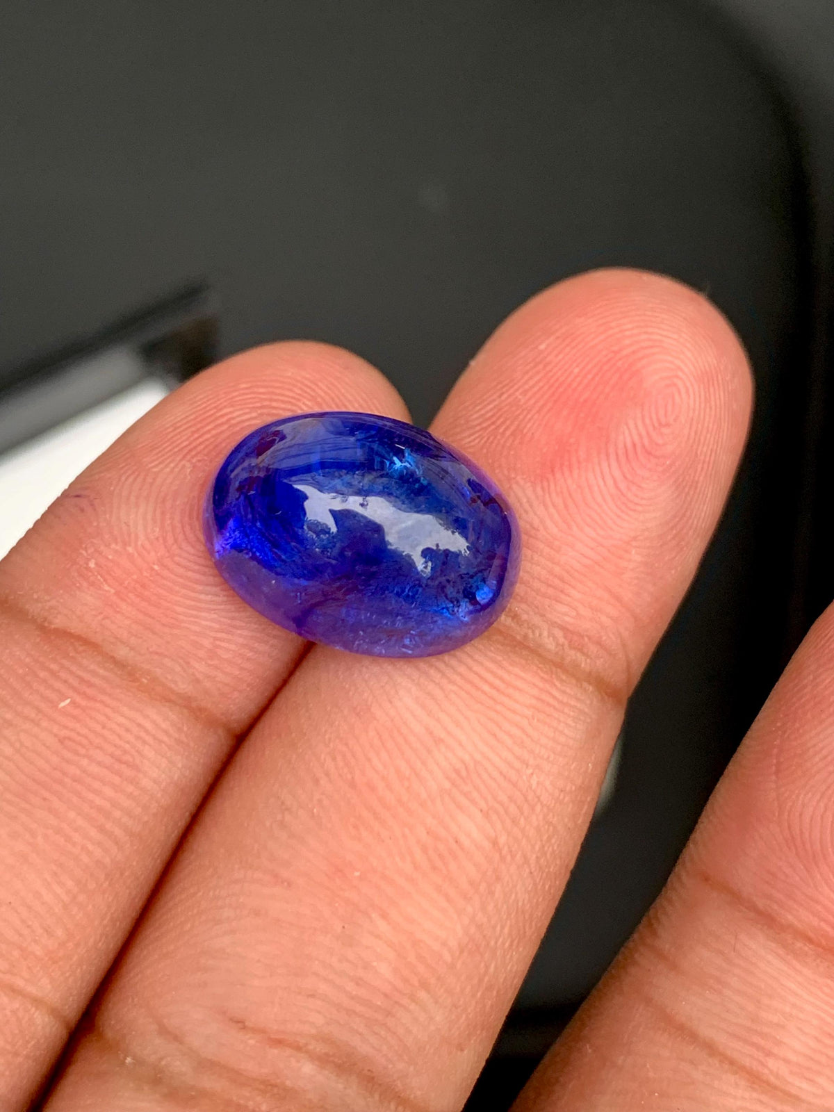 AAA Tanzanite Cabochon: Loose December Birthstone, Jewelry Making (16.40 Carat)