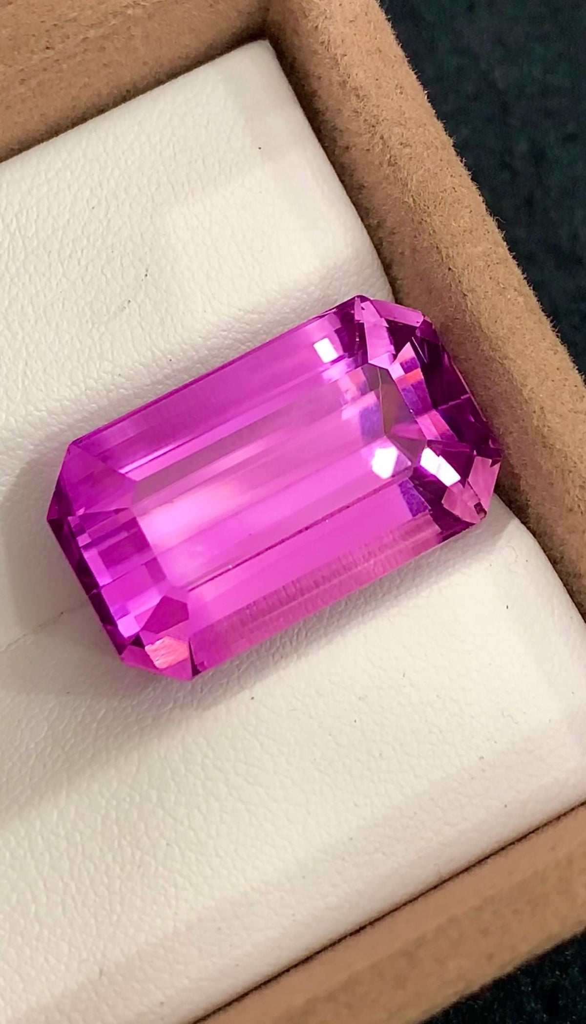 Pink Kunzite 28.95 Carat Emerald Cut Loose Gemstone from Afghanistan