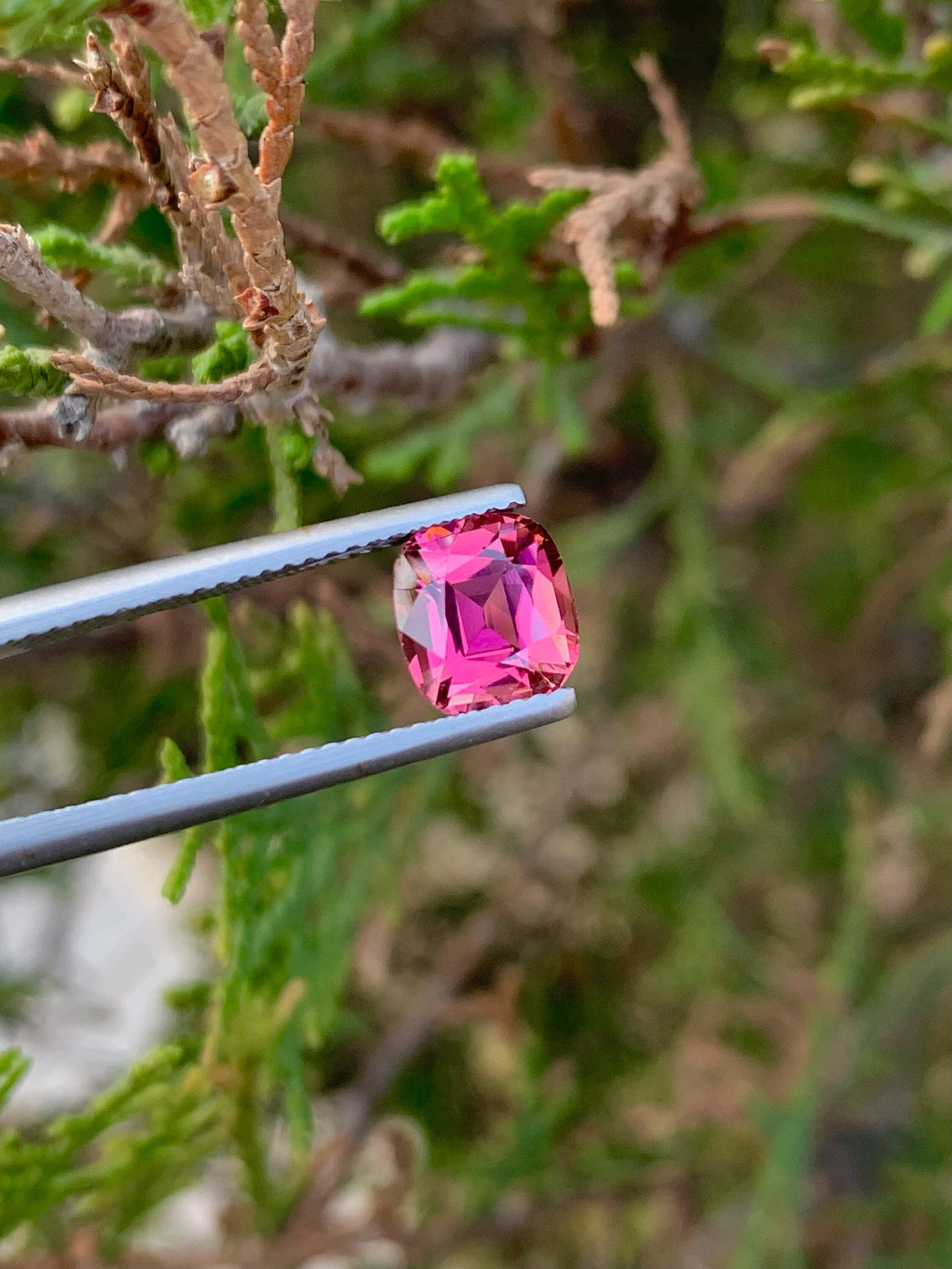 Pink Tourmaline Gemstone: 1.90 CT Cushion Cut, October Birthstone