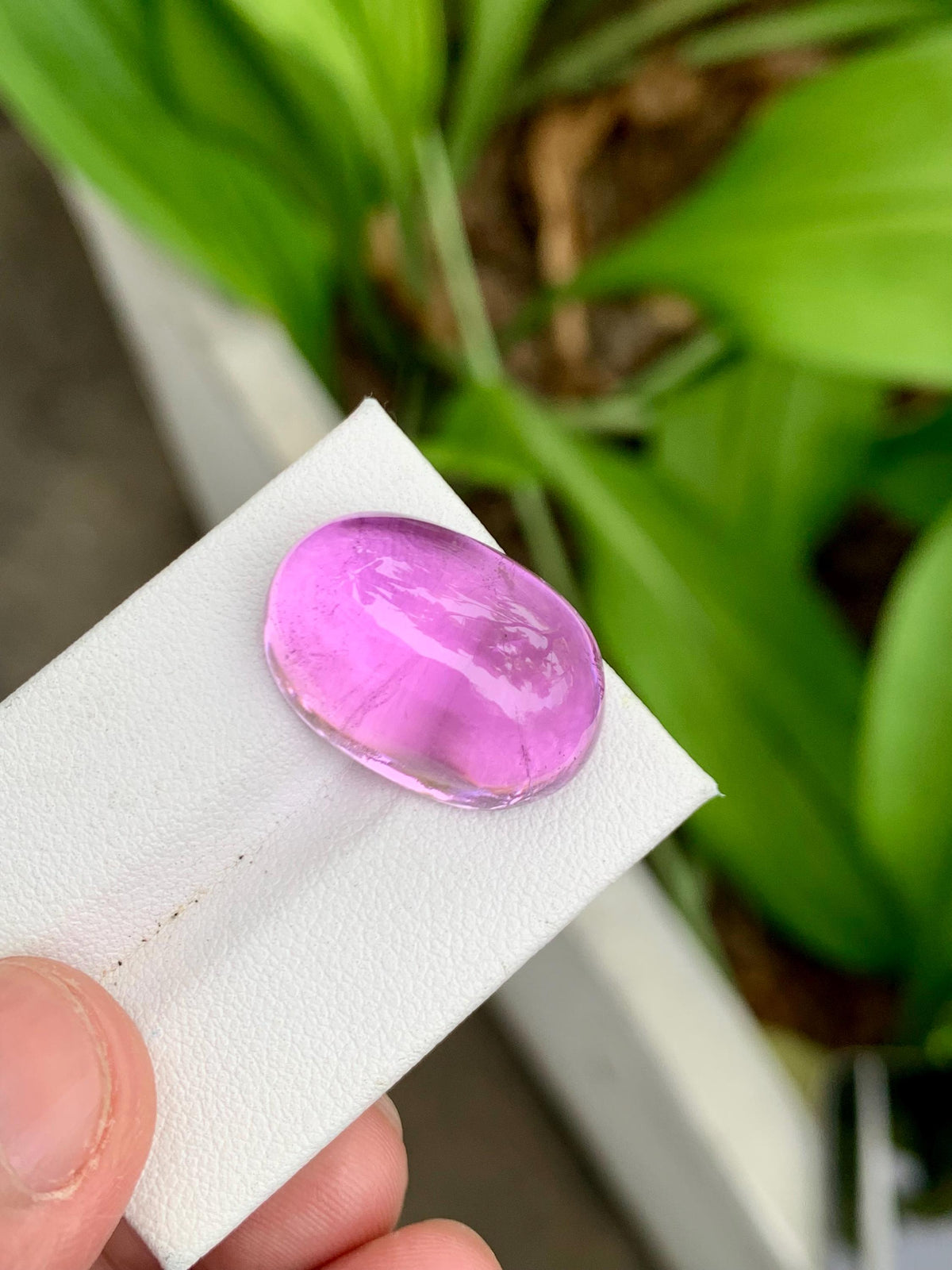 Natural Deep Pink Kunzite Cabochon – 31.45 Carat oval cut