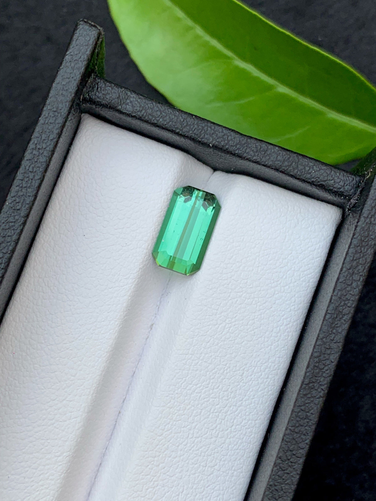 Emerald Cut Bluish Green Tourmaline Gemstone: Natural Loose Stone, 2.25 CT
