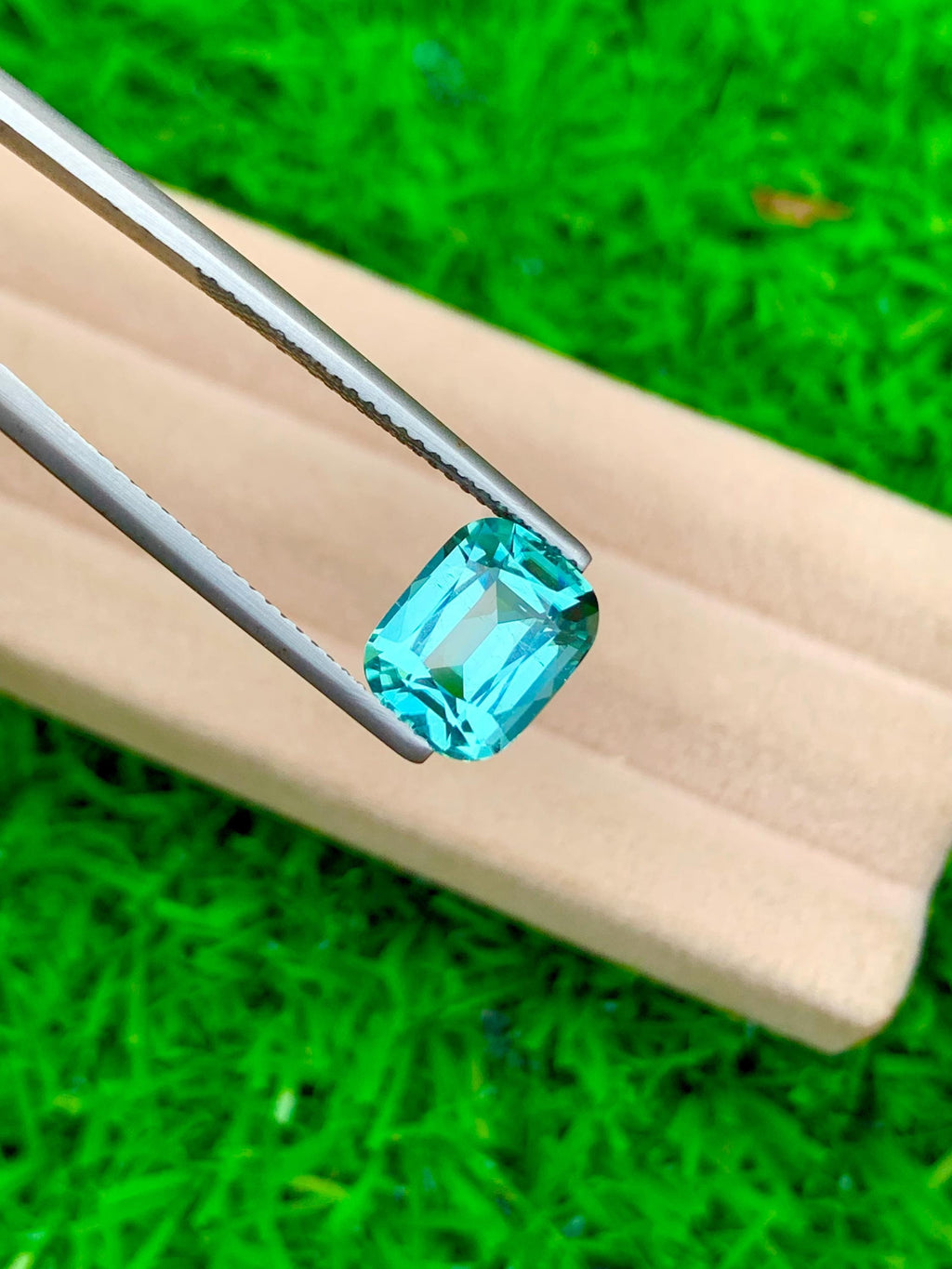 Paraiba Tourmaline Gemstone: 3.05 CT Cushion Cut, Fine Quality