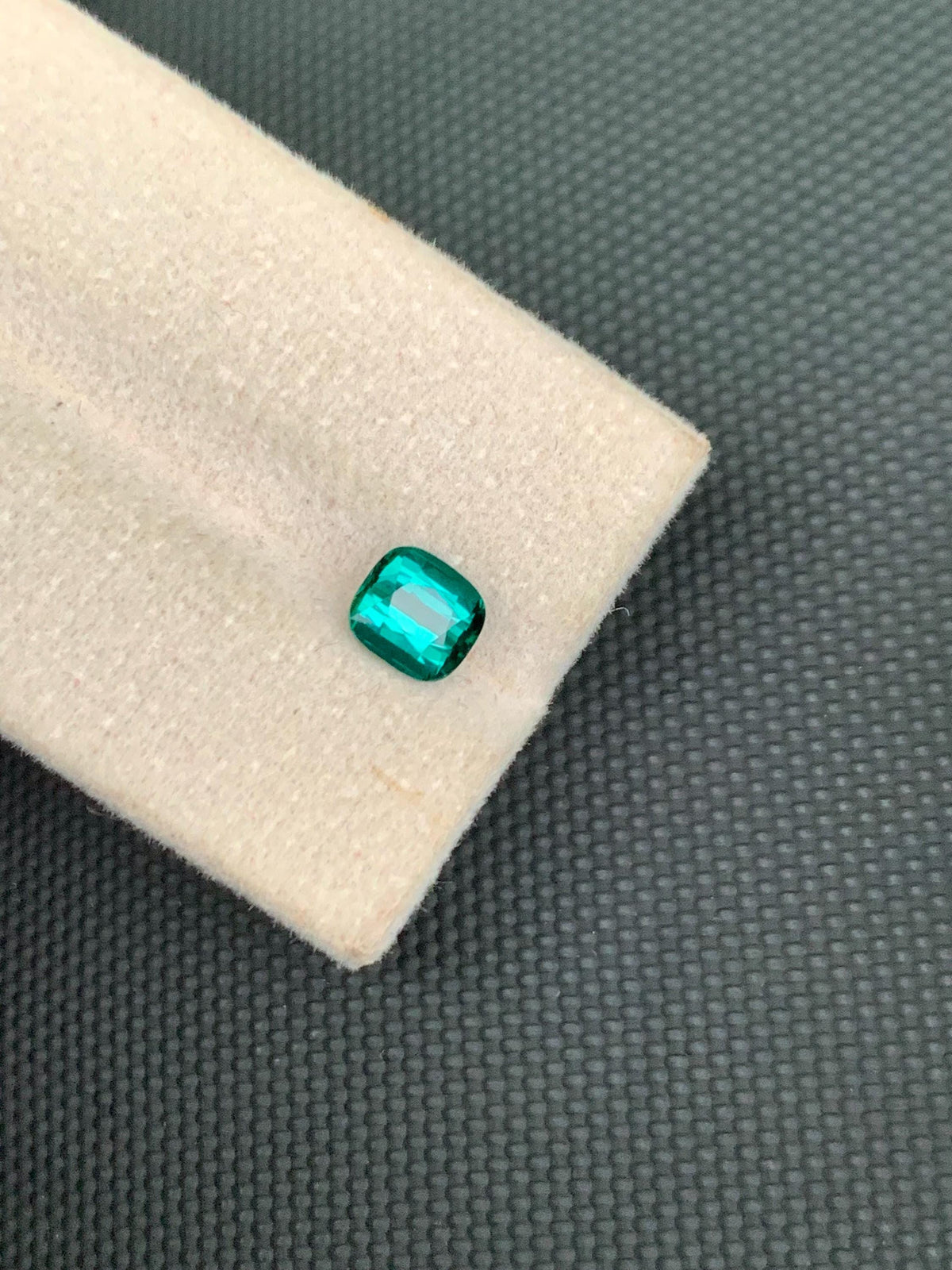 Neon Blue Lagoon Tourmaline Stone: 1.27 CT Cushion Cut Gemstone