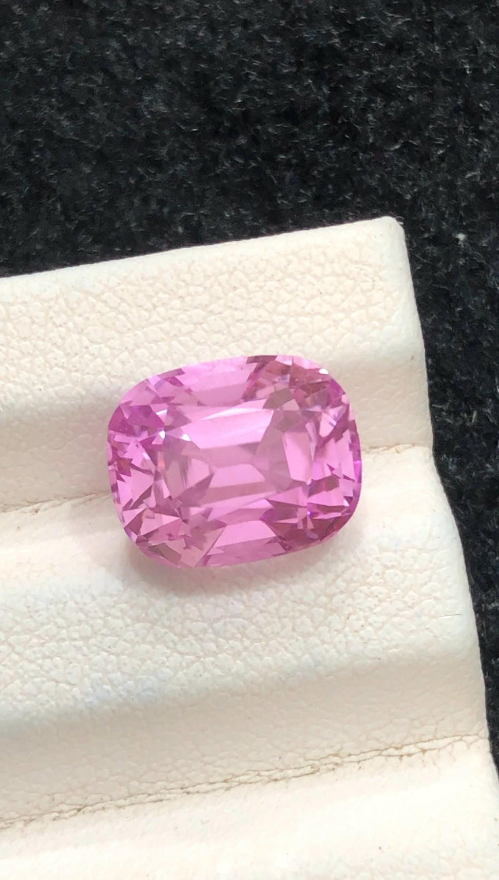 Pink Kunzite 6.75ct Cushion Cut Gem from Afghanistan – Radiant Pastel Pink Sparkling Stone