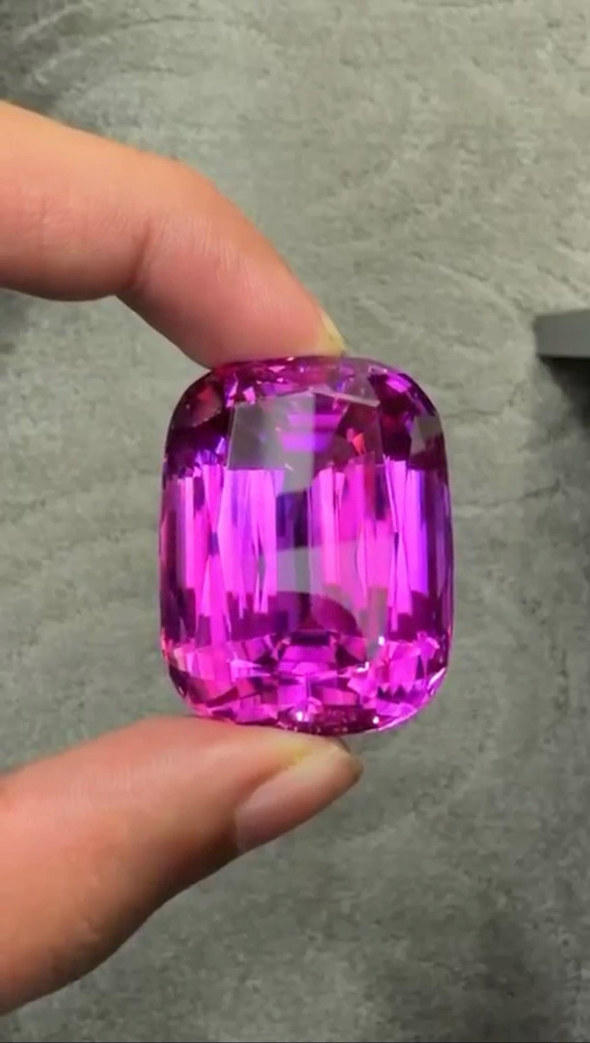 Pink Kunzite 227.50ct Cushion Cut Gem - Big Size Kunzite from Afghanistan