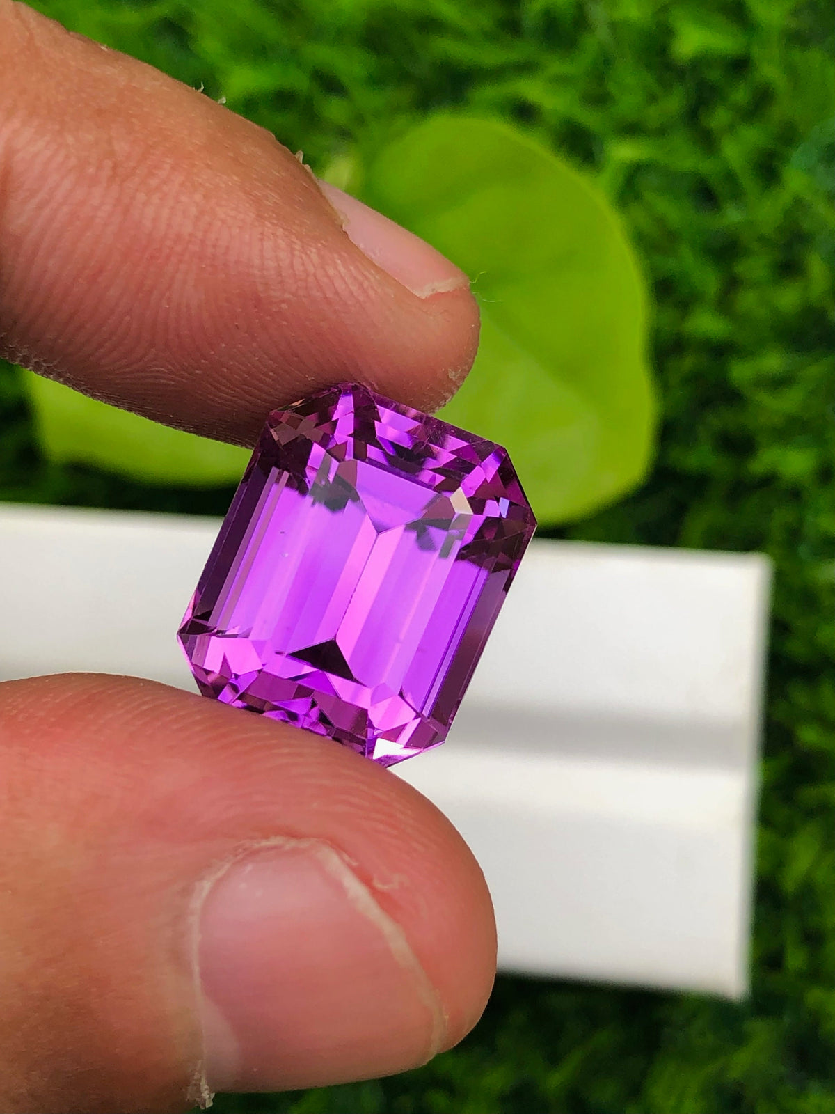 Magenta Kunzite Gemstone: Emerald Cut, 17.50 CT, Afghanistan Origin