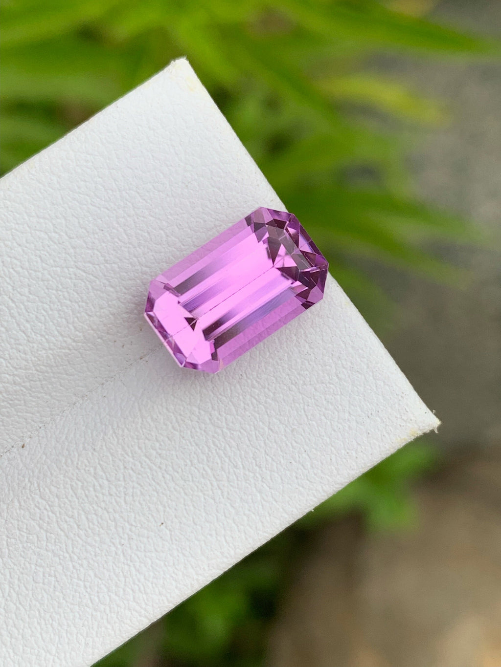 Emerald Cut Pink Kunzite Gemstone: Natural Faceted Spodumene, 7.50 CT