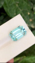 Natural Aquamarine 8.95ct Emerald Cut Gemstone from Skardu Pakistan – Sky Blue Collector’s Gem
