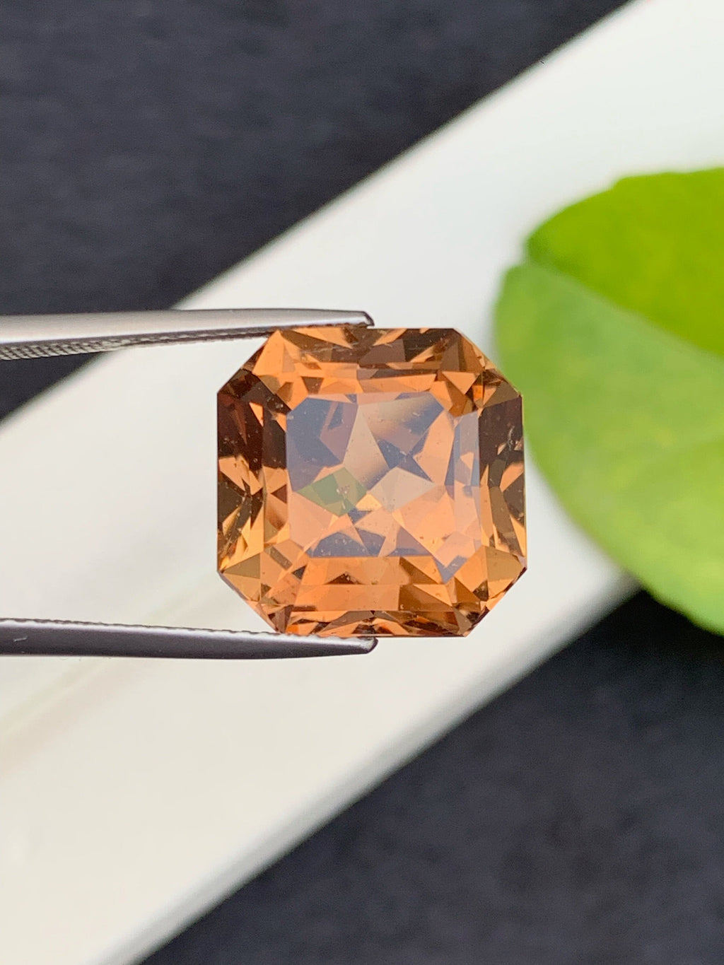 Natural Sherry Topaz Gemstone: 15.15 Carat Asscher Cut