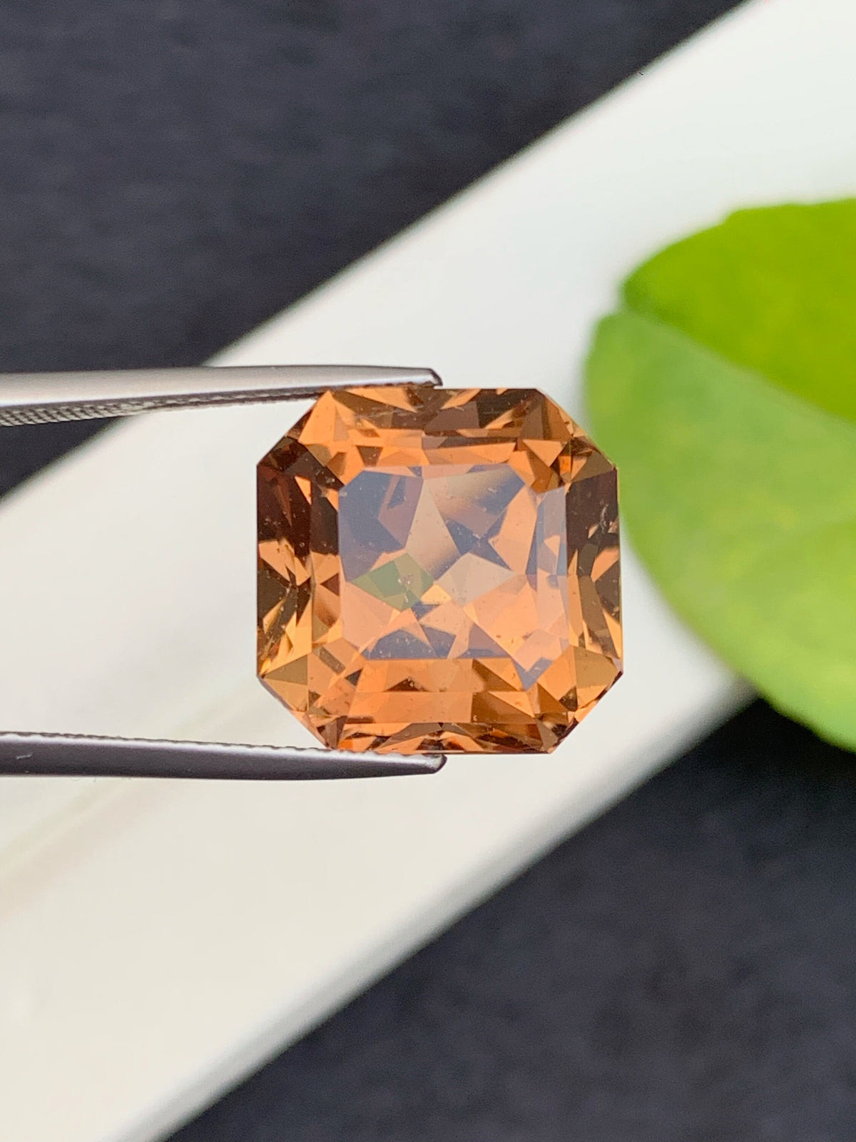 Natural Sherry Topaz Gemstone: 15.15 Carat Asscher Cut