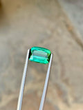 Bluish Green Tourmaline Gemstone: 3.75 CT Cushion Cut from Jaba Mine