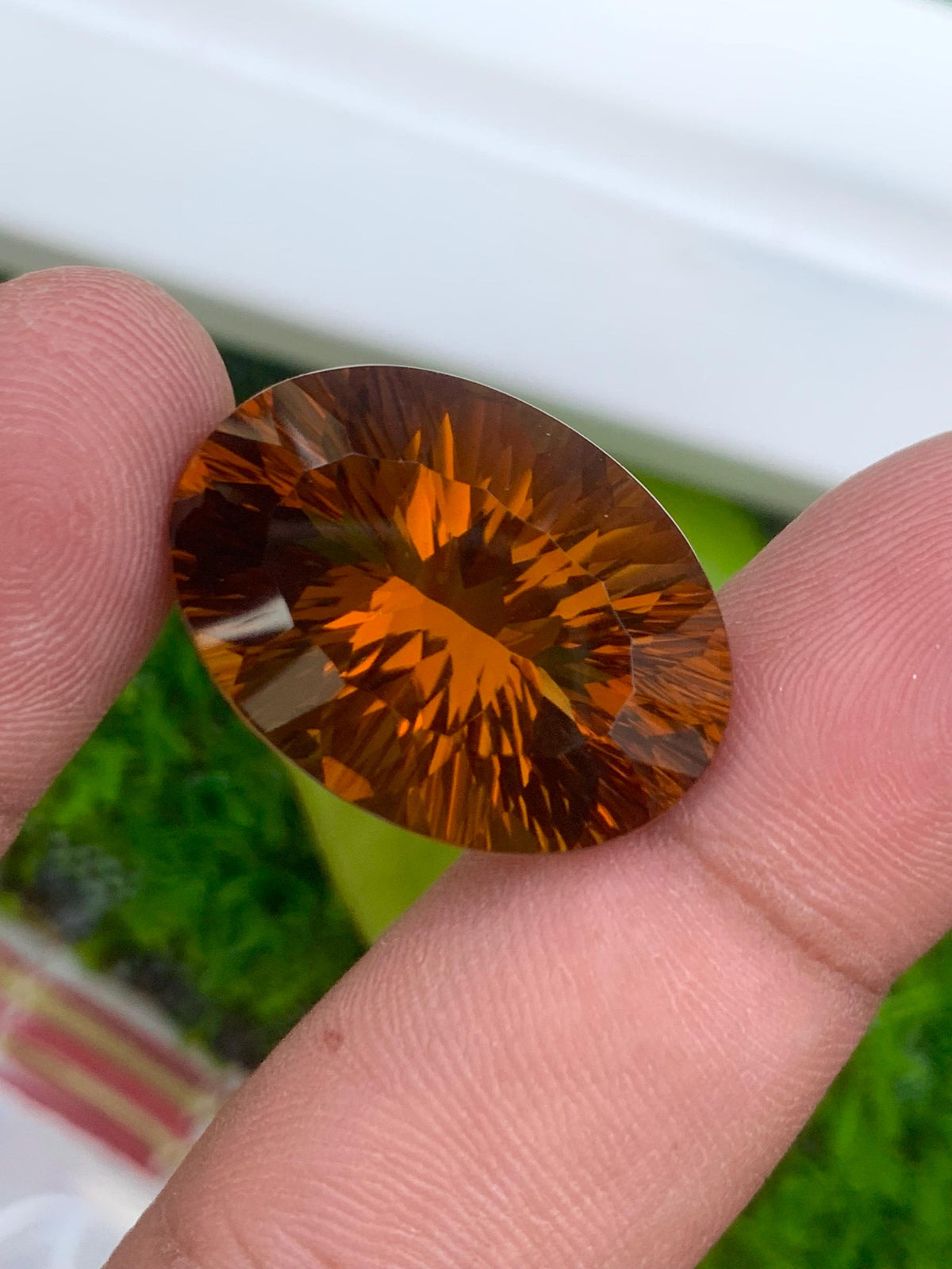 Orange Citrine Gemstone: 29.20 Carat Round Cushion Cut, November Birthstone