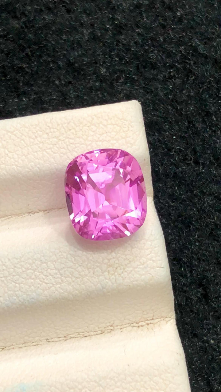 Pink Kunzite 4.55ct Cushion Cut – Afghanistan – Vibrant Pastel Pink Gemstone