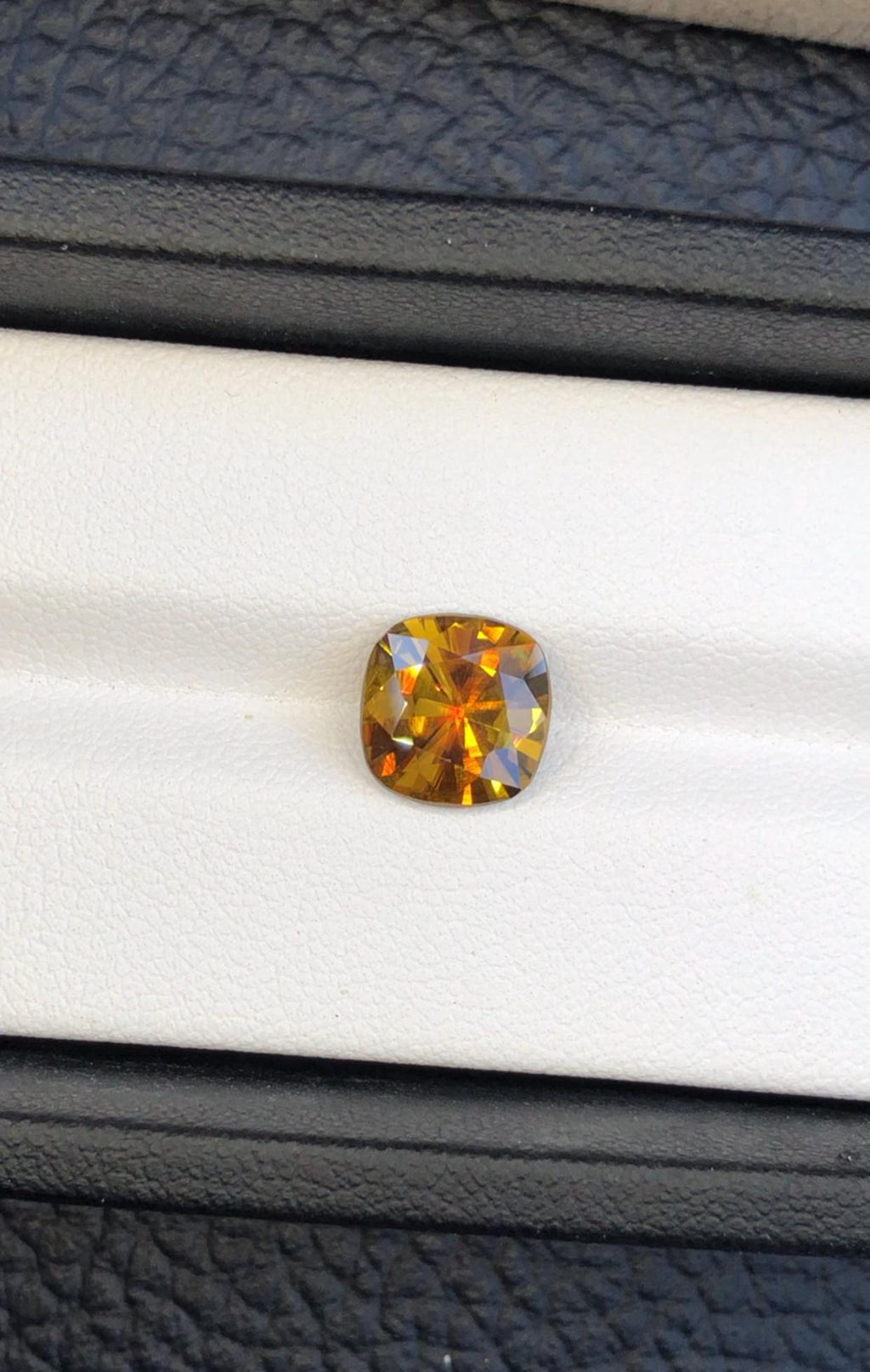 Cushion Cut Sphene Gemstone: 2.75 CT Natural Titanite, August Birthstone