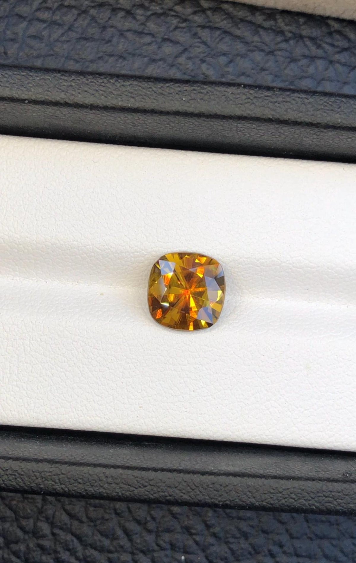 Cushion Cut Sphene Gemstone: 2.75 CT Natural Titanite, August Birthstone