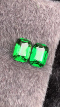 Tsavorite Garnet Pair 2.04ct Cushion Cut Green Gemstones Tanzania Certified Matching Set