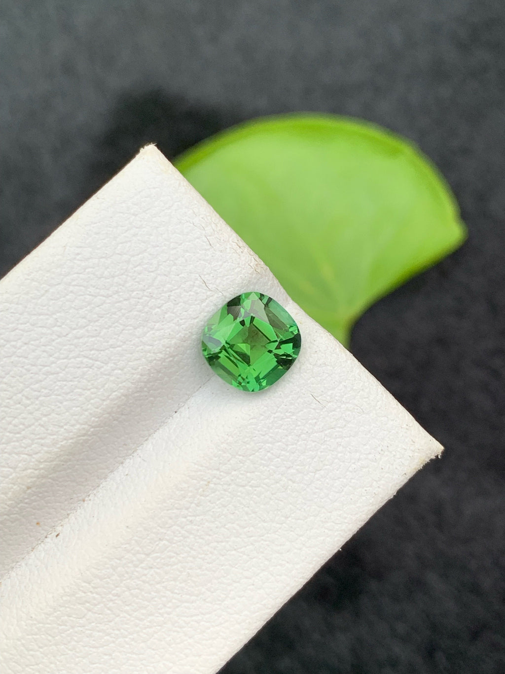 Green Tourmaline Gemstone: 1.60 CT Cushion Cut, Afghanistan