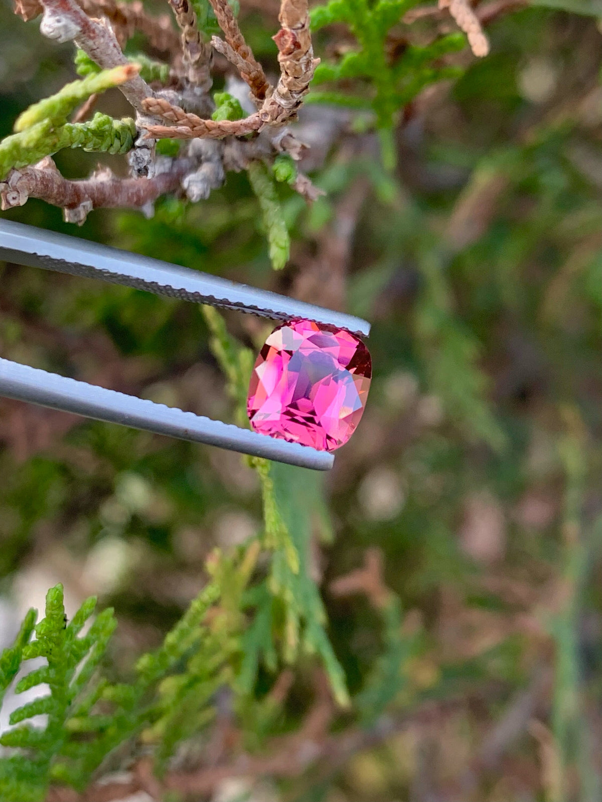 Pink Tourmaline Gemstone: 1.90 CT Cushion Cut, October Birthstone