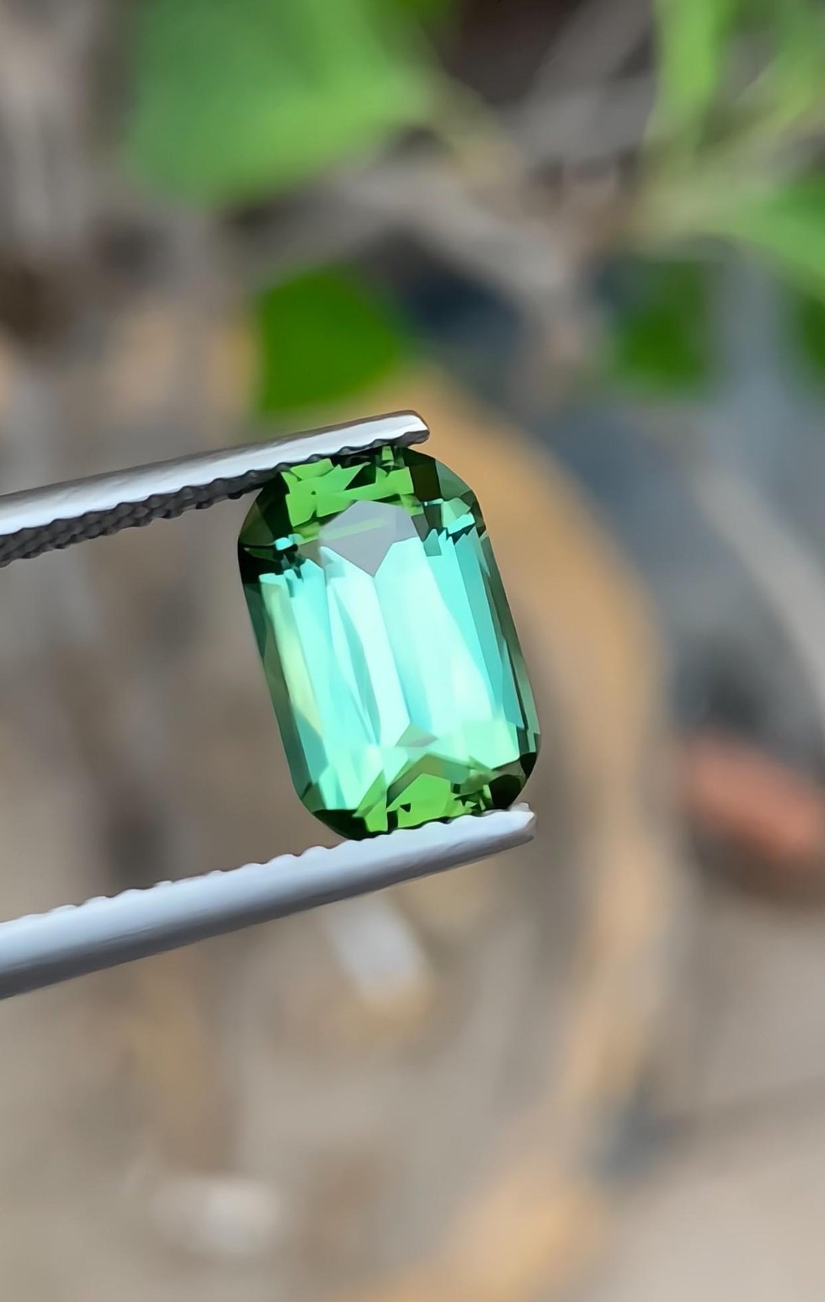 Natural Bluish-Green Tourmaline Gemstone – cushion Cut, 2.60 Carats from (Afghanistan)