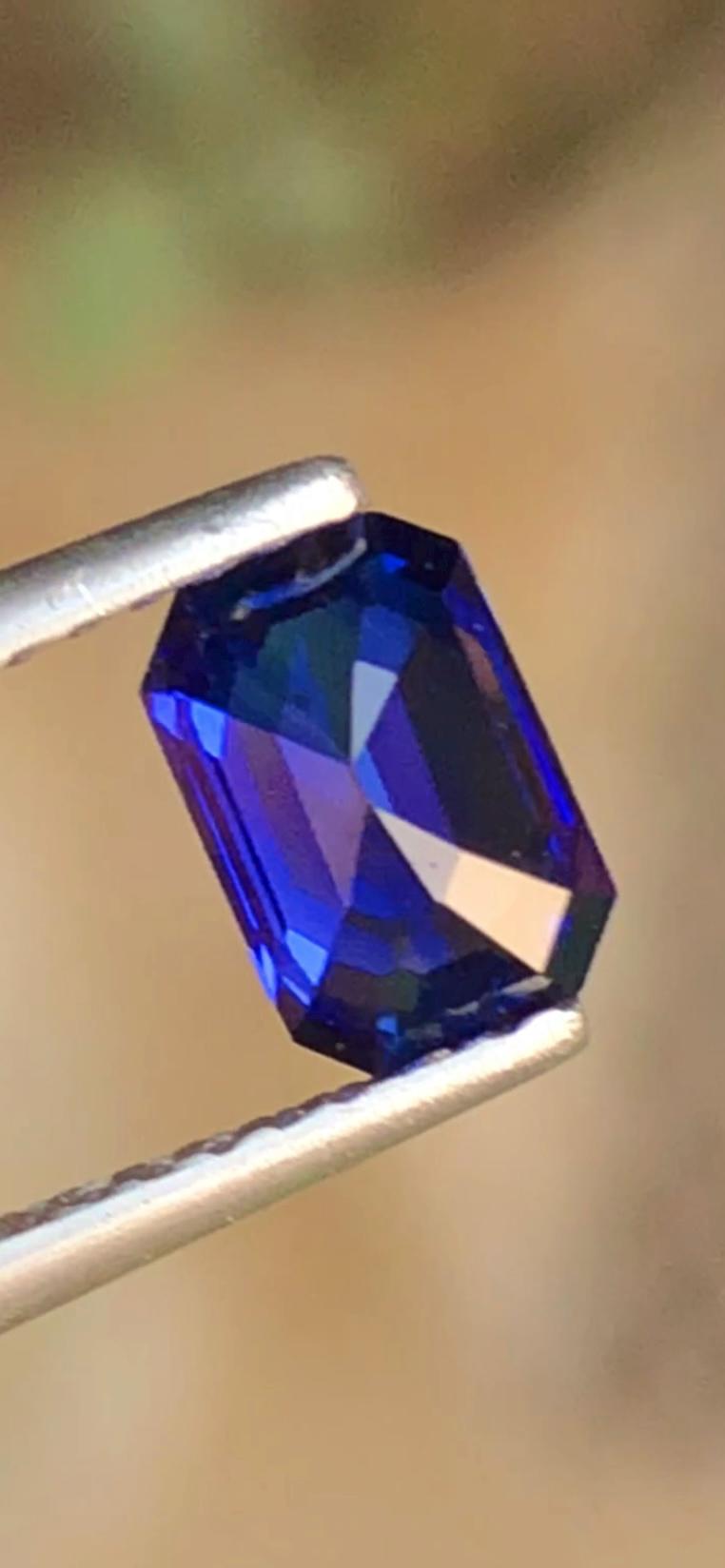 Royal Blue Sapphire 1.09ct Octagonal Cut Madagascar – Certified Faceted Gemstone