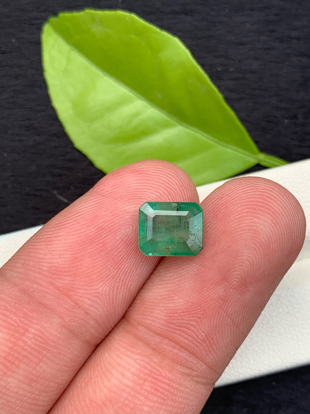 Natural Emerald Loose Gemstone: 2.60 Carat Zambia Emerald Cut