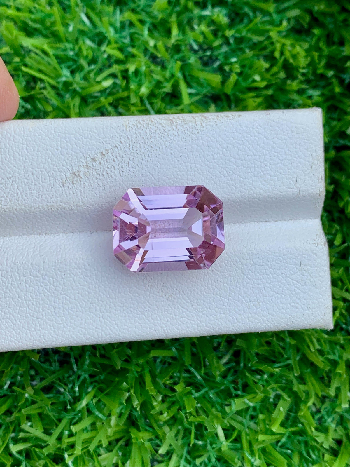 Lavender Pink Kunzite Gemstone: Emerald Cut, 15.05 CT Loose Stone