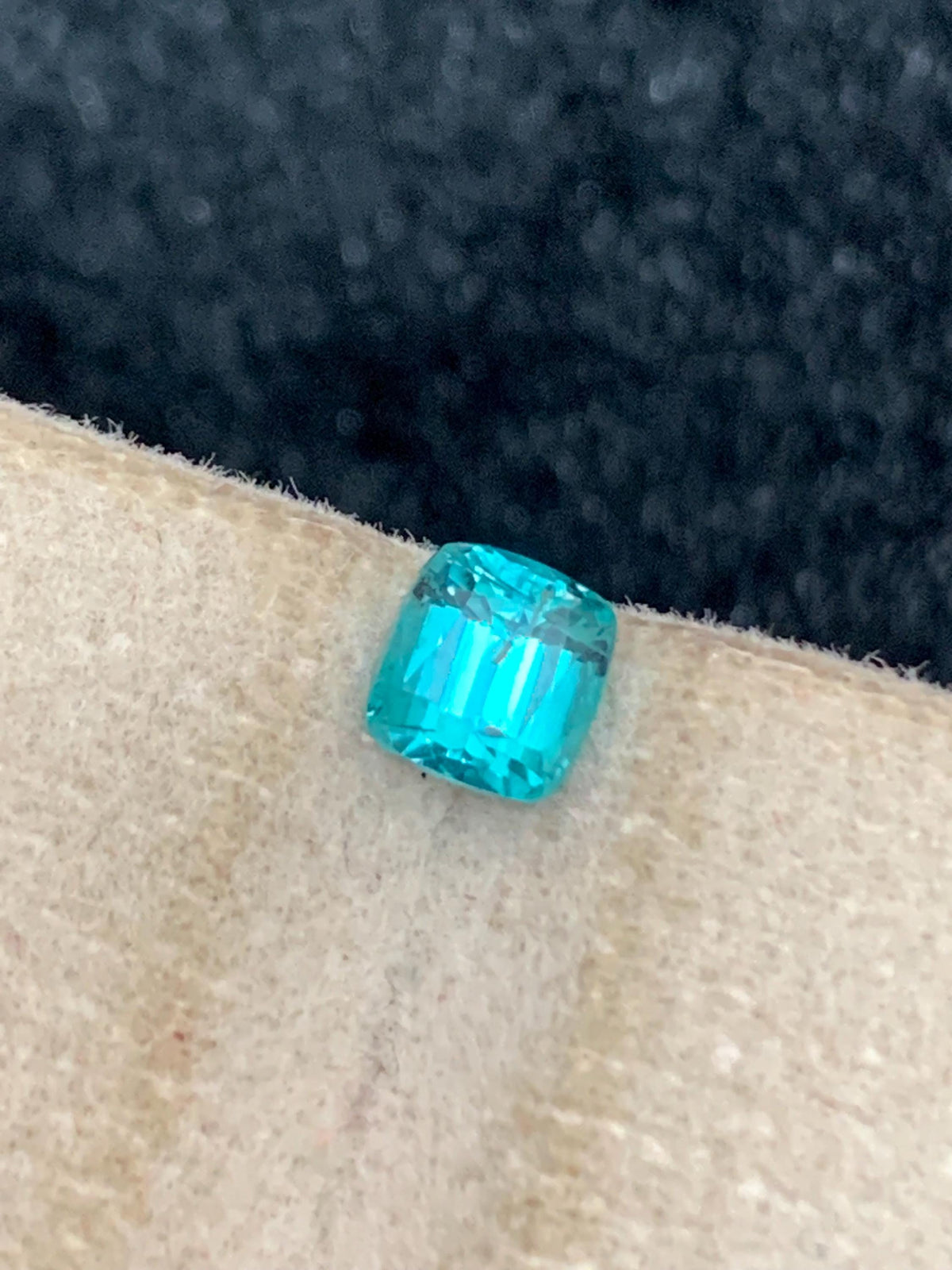 Neon Blue Lagoon Tourmaline Stone: Cushion Cut Gemstone, 0.60 CT