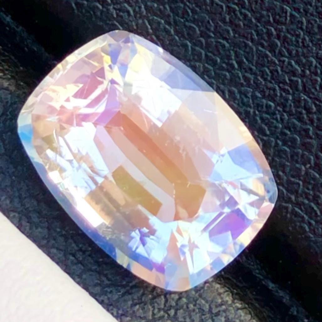 Rainbow Moonstone 5.50 Carat Cushion Cut 13x9mm Gemstone from Madagascar