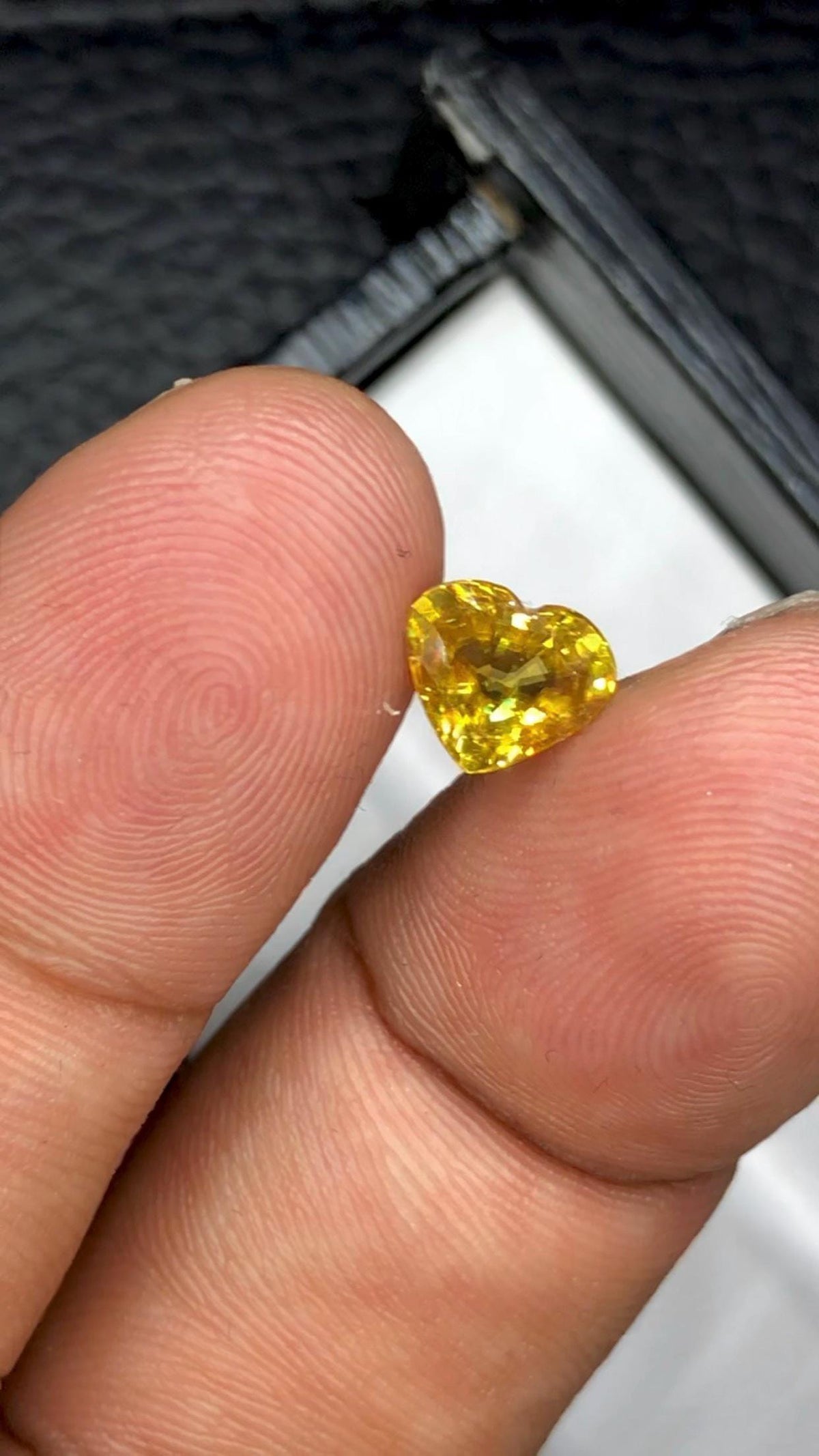Heart Sphene Gemstone: 1.25 CT Faceted Titanite, Himalayan Origin