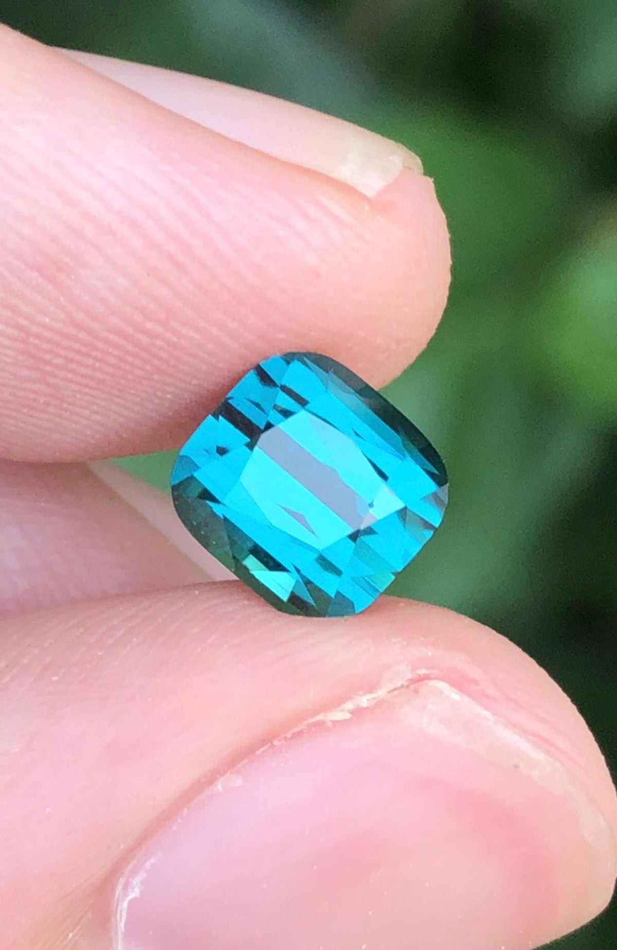 Lagoon Tourmaline 1.85ct Cushion Cut Loose Gemstone from Afghanistan