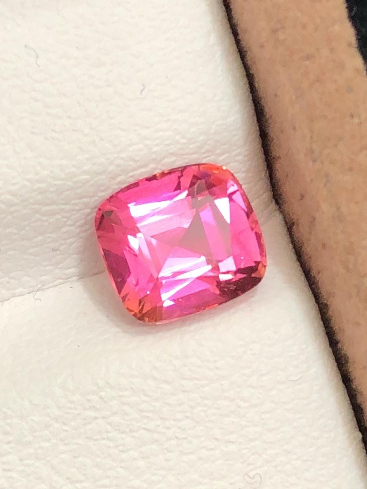 Vivid Pink Rubellite 1.70 Cushion Cut Madagascar