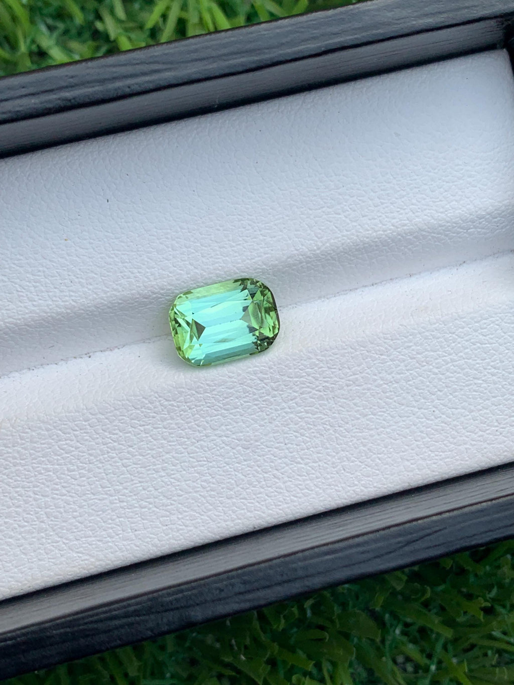 Mint Green Tourmaline Gemstone: Cushion Cut, 2.65 Carat, Afghanistan