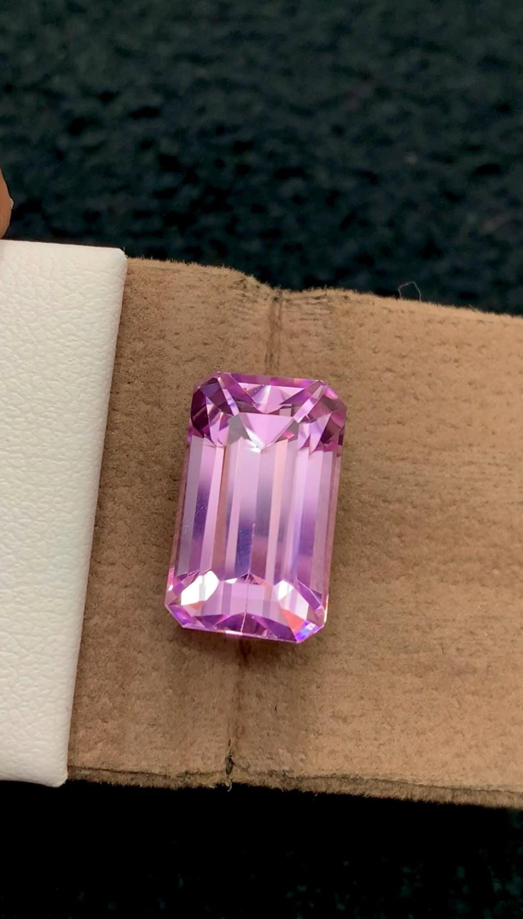 Pink Kunzite 13.80 Carat Emerald Cut Loose Gemstone from Afghanistan