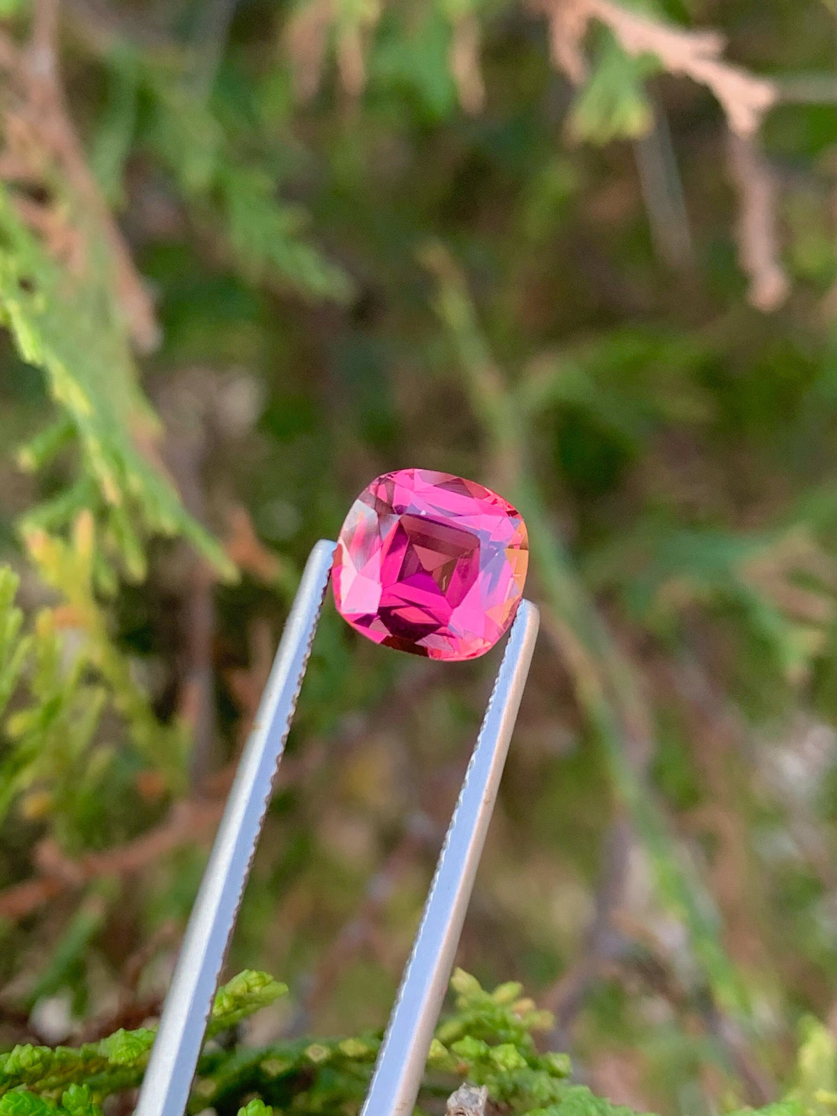 Pink Tourmaline Gemstone: 2.15 CT Cushion Cut, October Birthstone