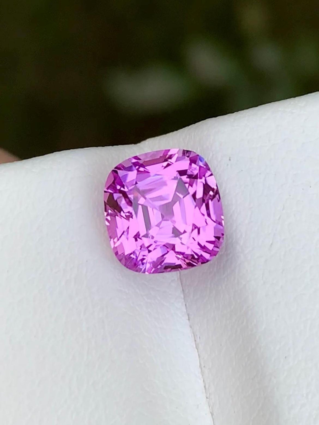 Deep Pink Kunzite Gemstone: 4.05 CT Faceted Cushion Cut From Nuristan Afghanistan