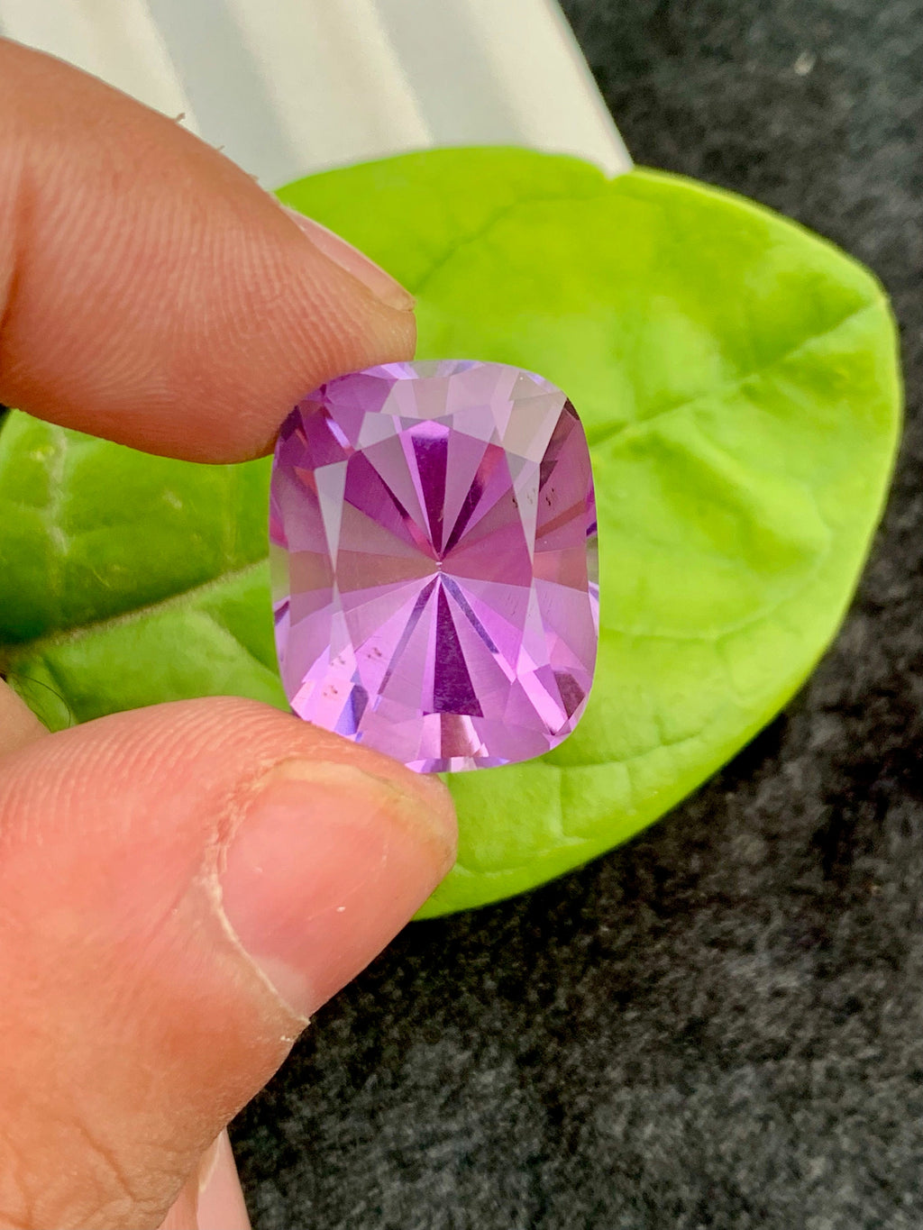 Natural Amethyst Loose Gemstone Cushion Blader Cut - 19.95 carats