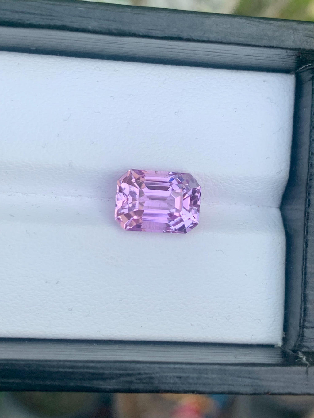 Light Pink Kunzite Gemstone: 4.60 CT Emerald Cut, Afghanistan