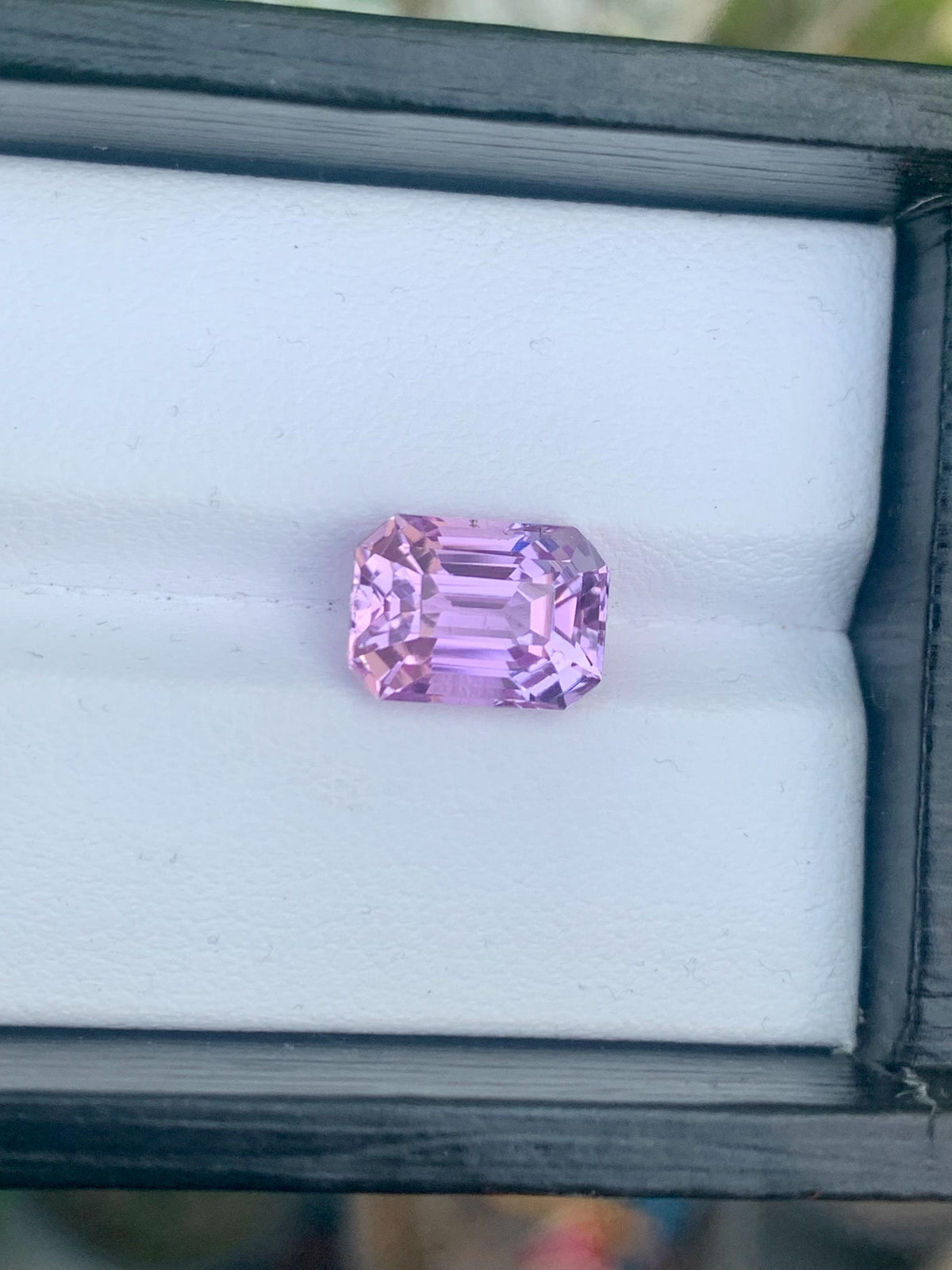 Light Pink Kunzite Gemstone: 4.60 CT Emerald Cut, Afghanistan
