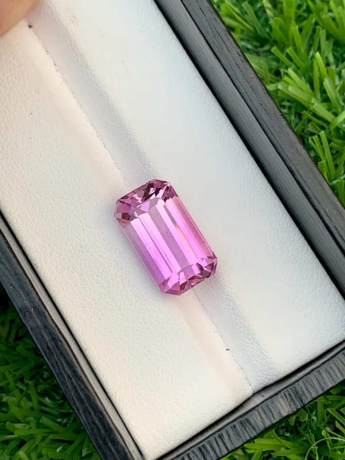 Vivid Pink Kunzite Gemstone: 11.05ct Emerald Cut, Afghanistan Origin