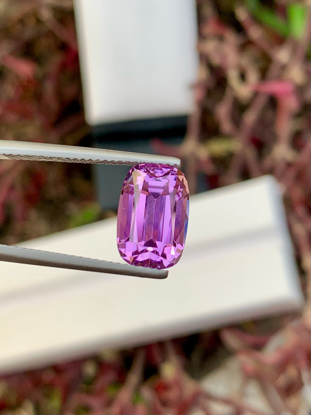 Deep Pink Kunzite Gemstone For Jewelry, Faceted Kunzite Stone, 6.55 CT