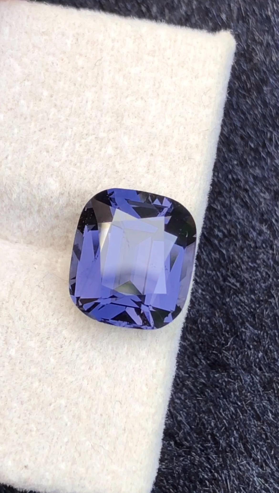 Color Change Spinel 3.54ct Cushion Cut – Purple Blue to Purple Pink with Certificate.