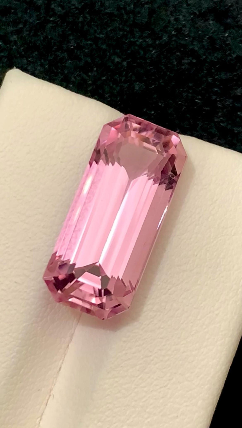 Pink Kunzite 14.80 Carat Elongated Emerald Cut Gemstone from Nuristan Afghanistan