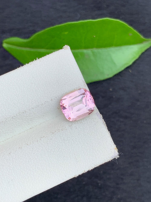Baby Pink Tourmaline Gemstone: 2.85 CT Cushion Cut, October Birthstone