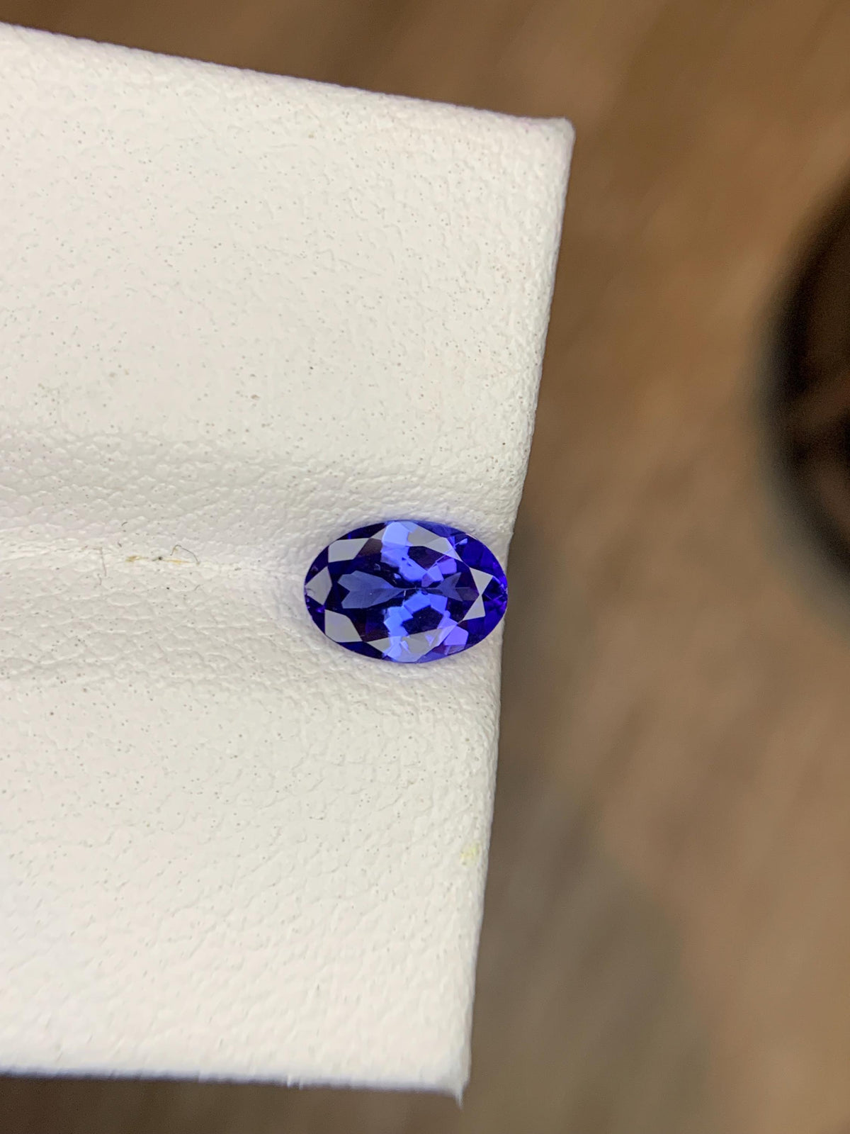 Certified 0.71 Carat Tanzanite Gemstone: Violet-Blue Oval Cut Loose Stone