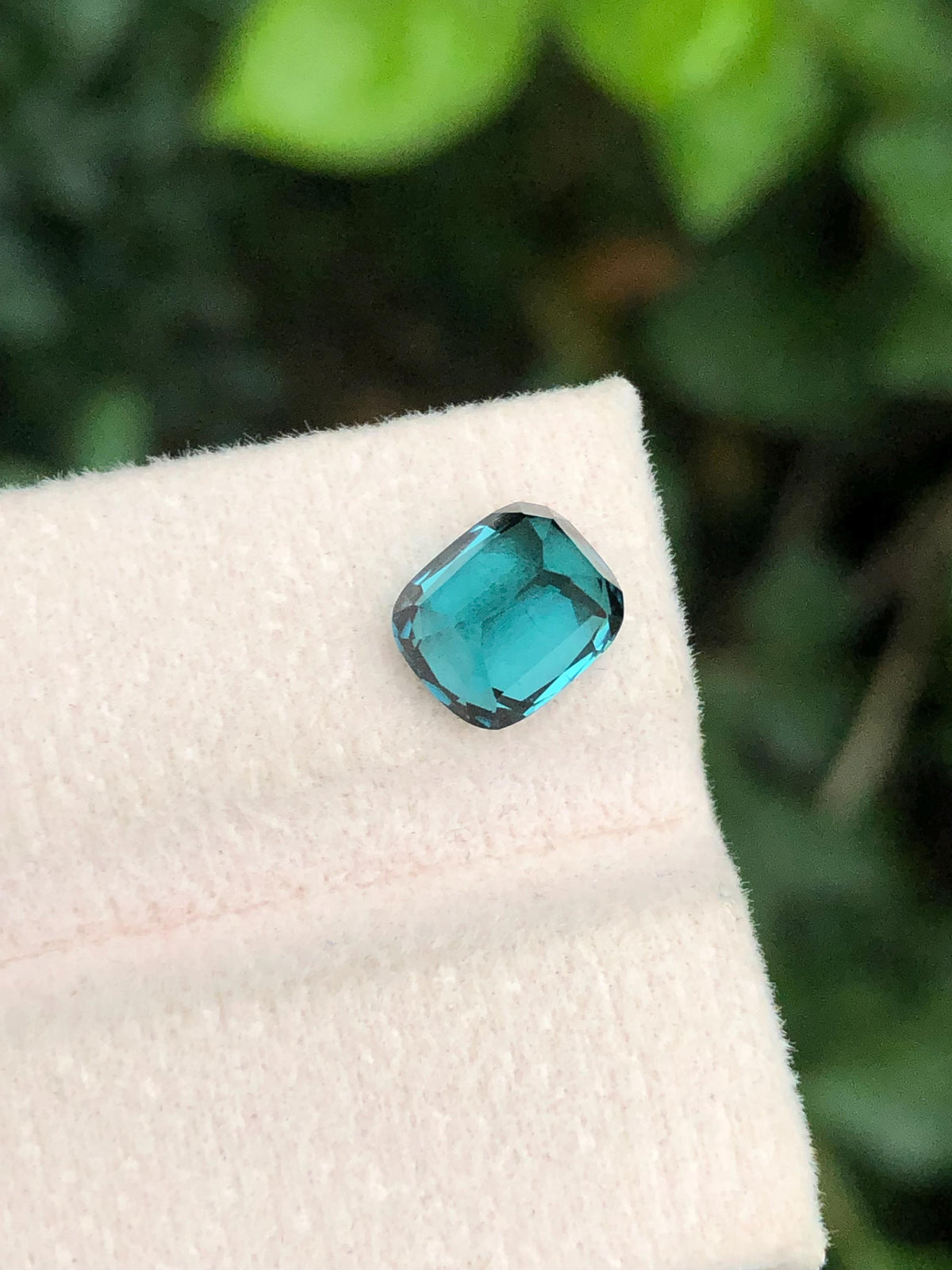 Natural 2.20 Carat Neon Blue Tourmaline Gemstone from Afghanistan – cushion Cut