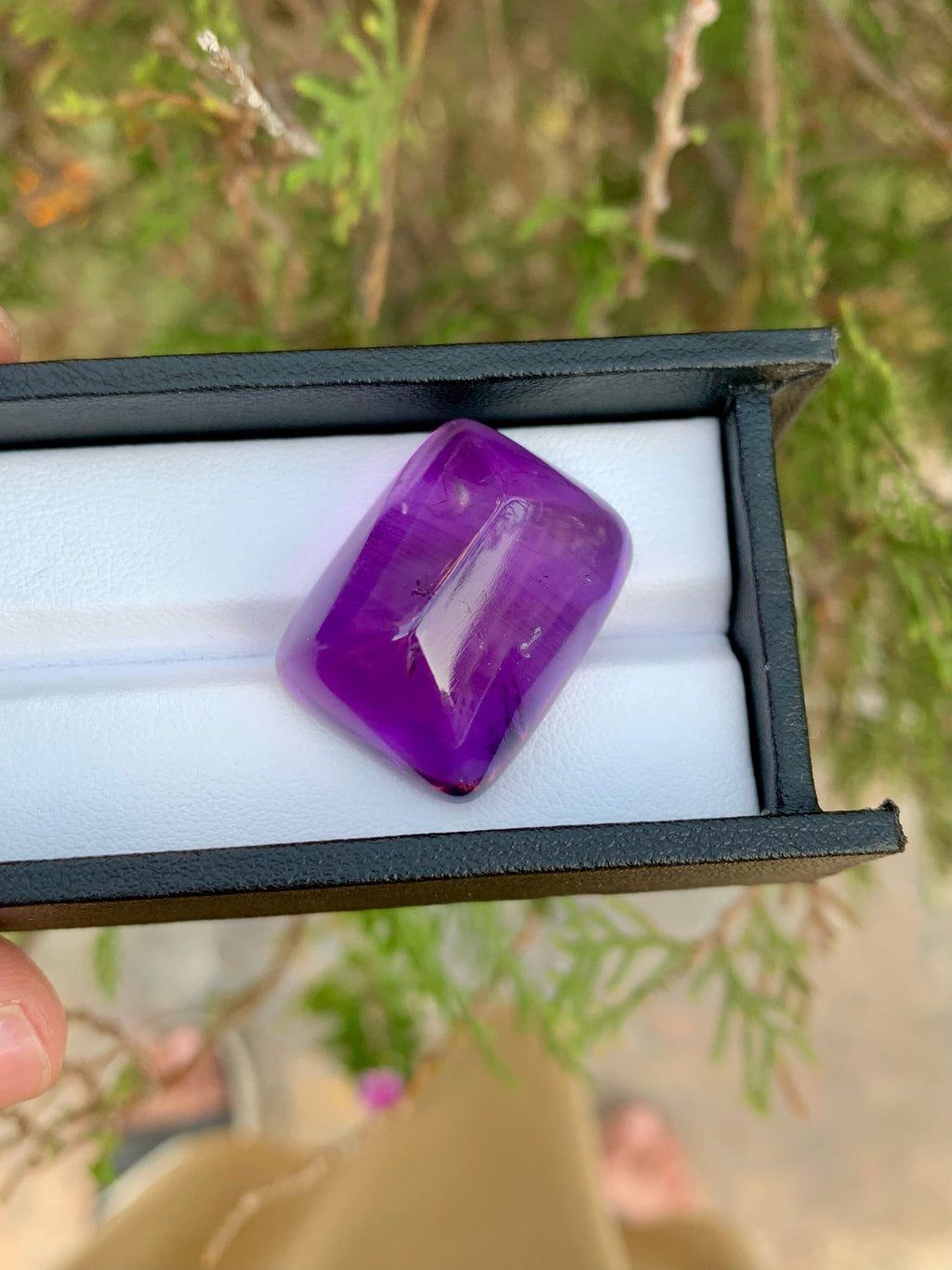 Deep Purple Amethyst Sugarloaf Cabochon: February Birthstone, 66.05 Carat