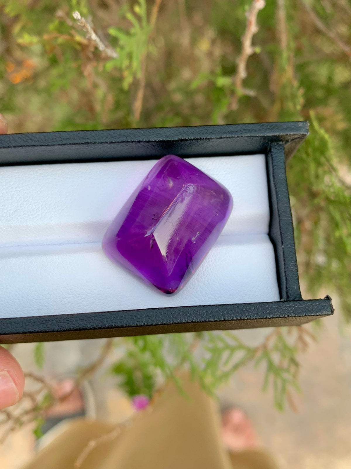 Deep Purple Amethyst Sugarloaf Cabochon: February Birthstone, 66.05 Carat